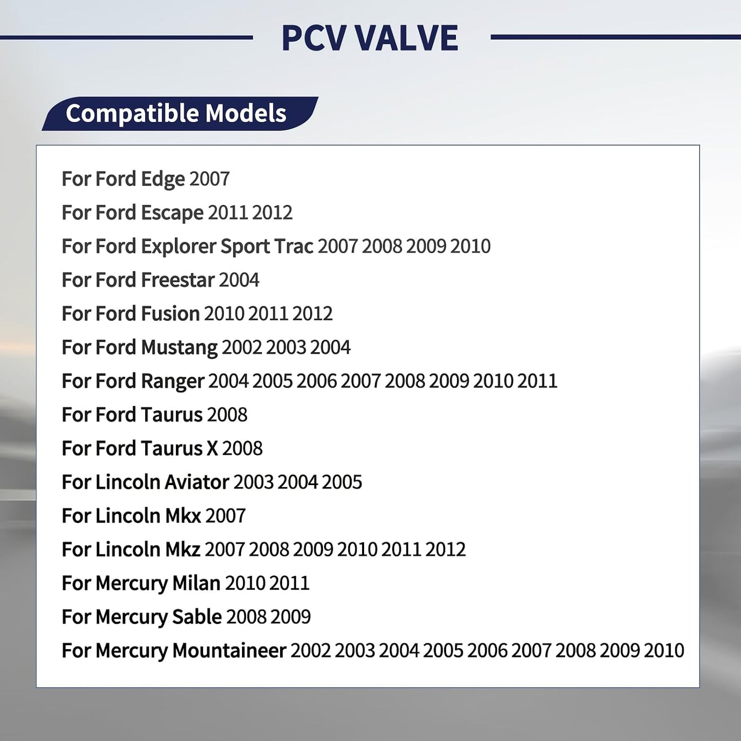 Válvula PCV comp Ford Edge Escape Explorer Fusion Mustang