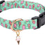 Collar algodón perro ajustable diseño luna hebilla seguridad