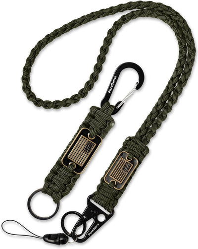 Cordones cuerda paracaídas con bandera EE.UU. para llaves