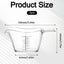 Paquete de 2 tazas medidoras transparentes de 2 oz para cocina y bricolaje