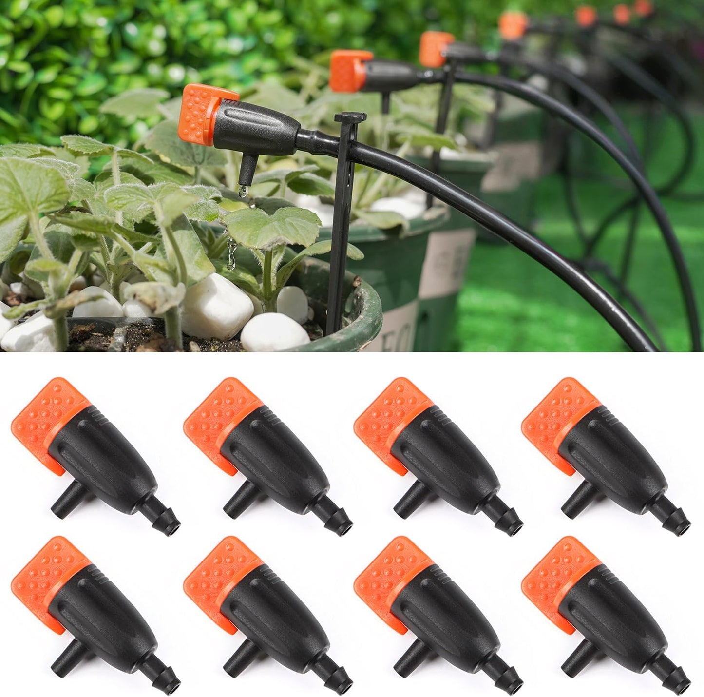 Gotero 1/4pulg 35 Pzas Emisores Ajustables Riego Goteo