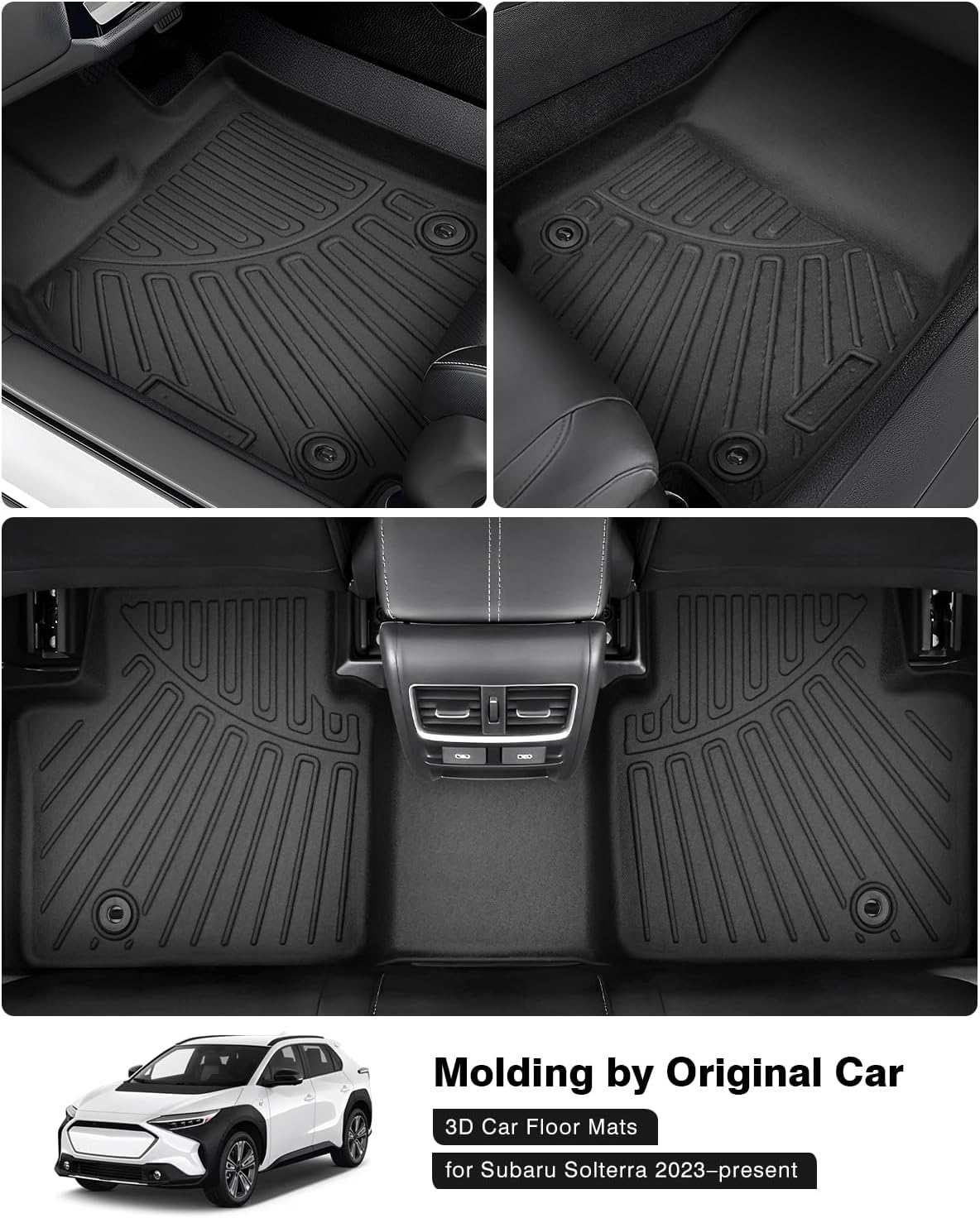 Alfombras piso elastómero 3D para Toyota BZ4X Subaru