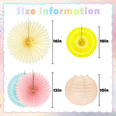 Juego 12 Pzas Decoración Aula Colores Pastel Faroles Papel Abeja