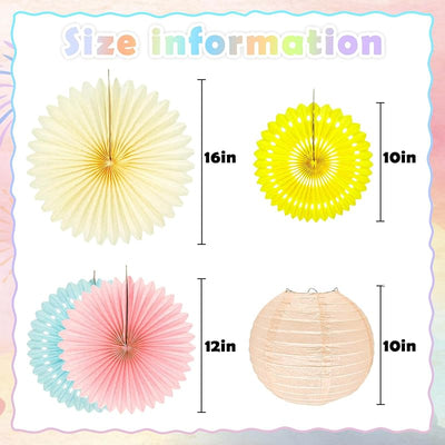 Juego 12 Pzas Decoración Aula Colores Pastel Faroles Papel Abeja