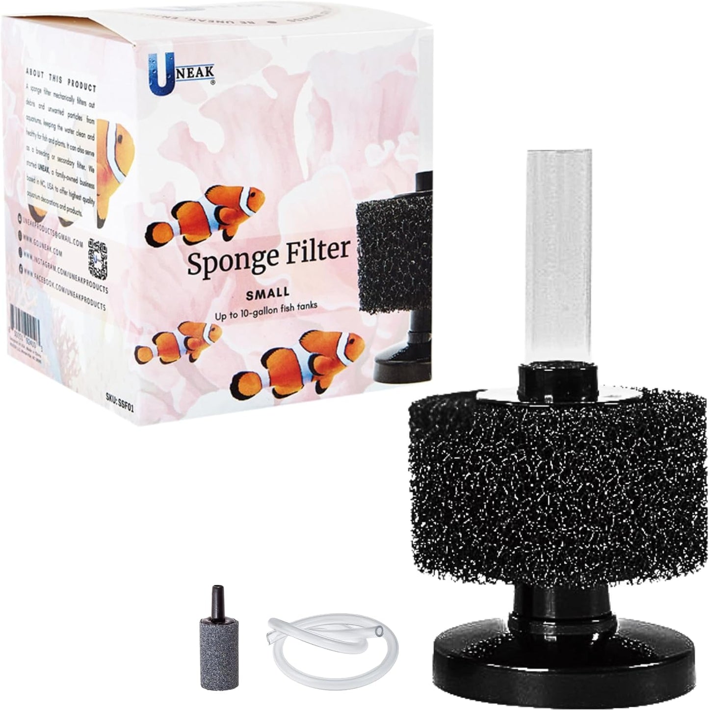 Filtro esponja acuario nano 4pulg hasta 10gal