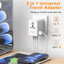 Adaptador viaje universal PD100W con 3 USB C y 1 USB A