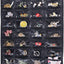 Organiz. joyas colgante 80 bolsillos tela 2 capas negro