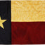 Bandera Texas vintage con manchas té 1.4x2.3m estrellas