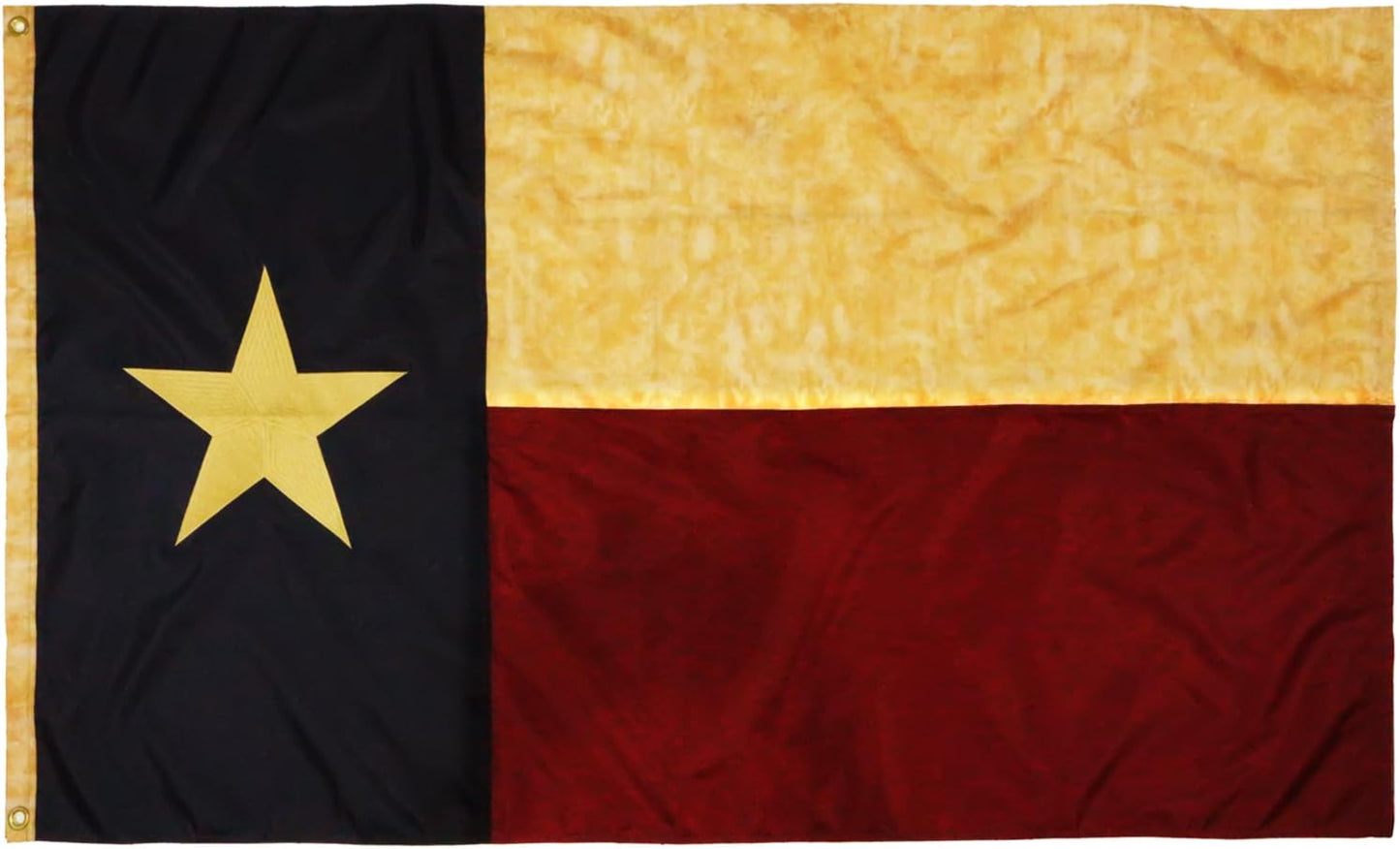 Bandera Texas vintage con manchas té 1.4x2.3m estrellas