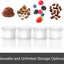 Recipientes helado 8oz con tapas silicona set 4