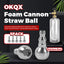 5 Bolas Paja Cañón Acero Inox Universal 0.232-0.299pulg Plateado