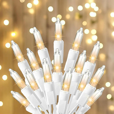 Luces Navidad blanco cálido 40ft 200uds impermeables
