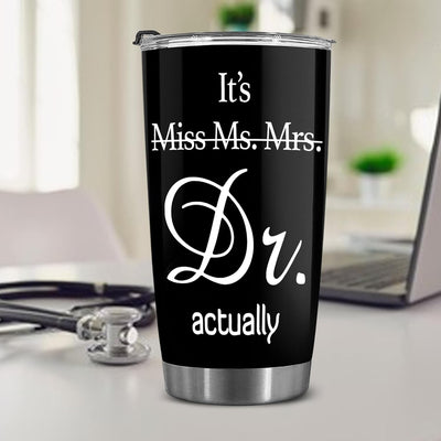Taza café texto inglés regalo doctorado negro