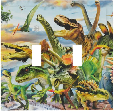Cubiertas interruptor dinosaurio 2 palancas decoración