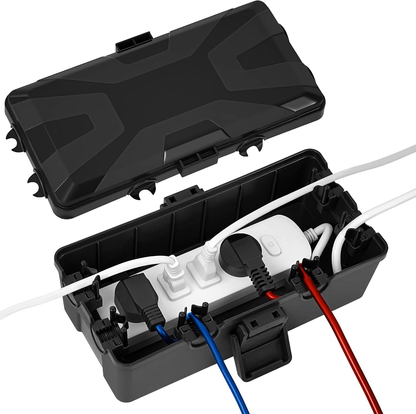 Caja eléctrica exterior IP54 10.4x6x4.2pulg 6 puertos