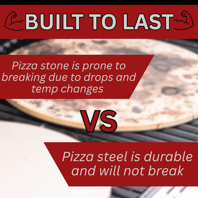 Acero para pizza 14x14pulg grosor 1/4 pulg