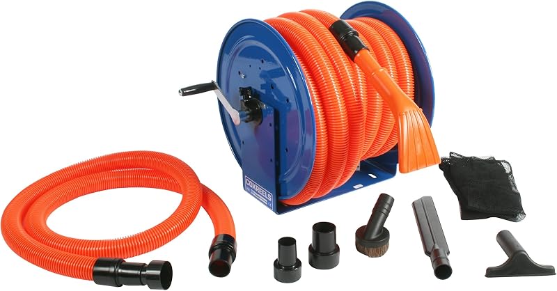 Kit carrete manguera acero 50ft para aspiradoras tienda