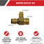 Kit salida agua repuesto bomba hidrolavadora M22 dorado
