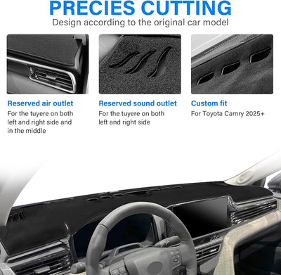 Protector tablero Camry 25-26 antiderrap UV negro