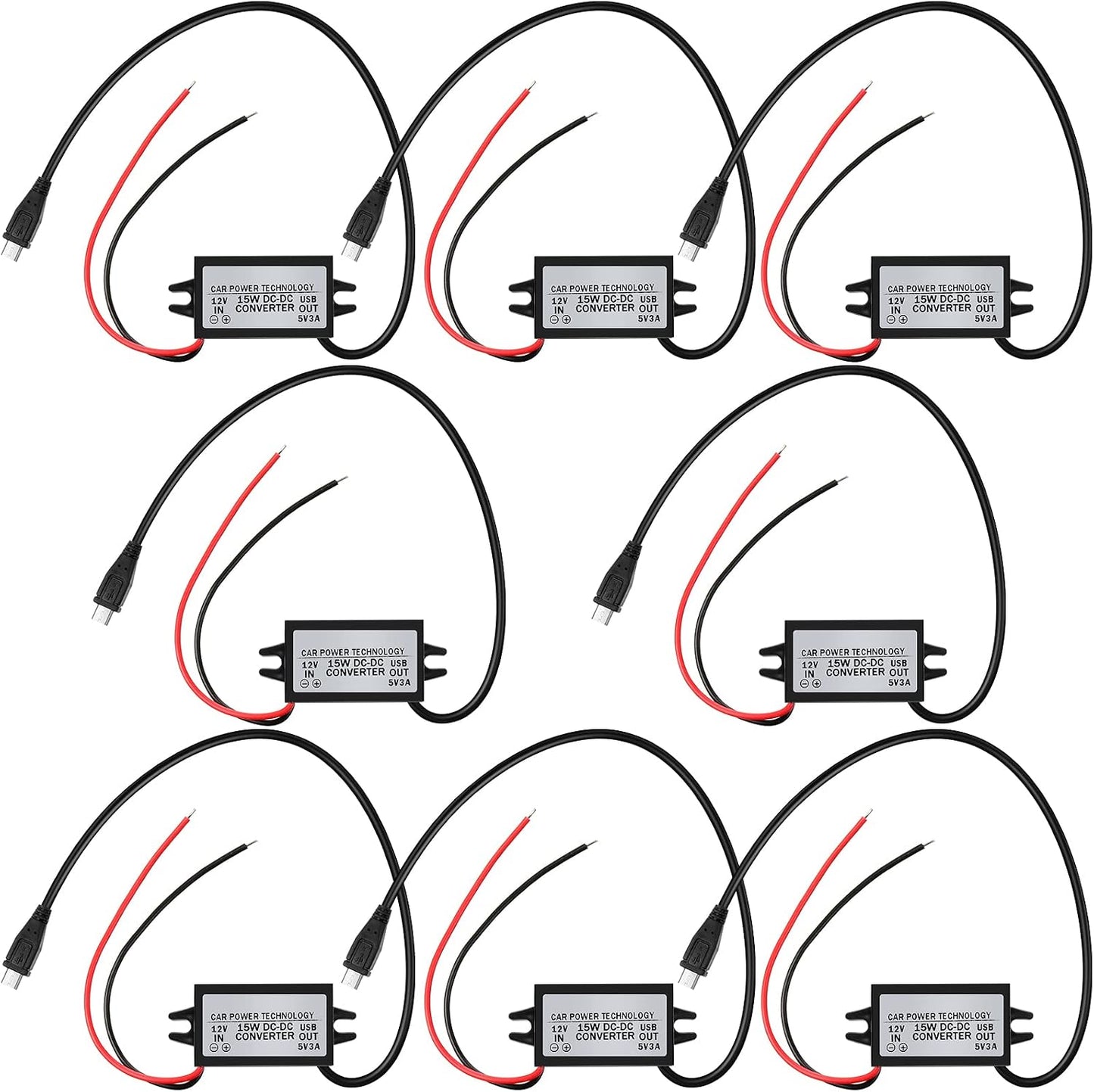 Convertidor 12V a 5V DC-DC para automóvil micro USB