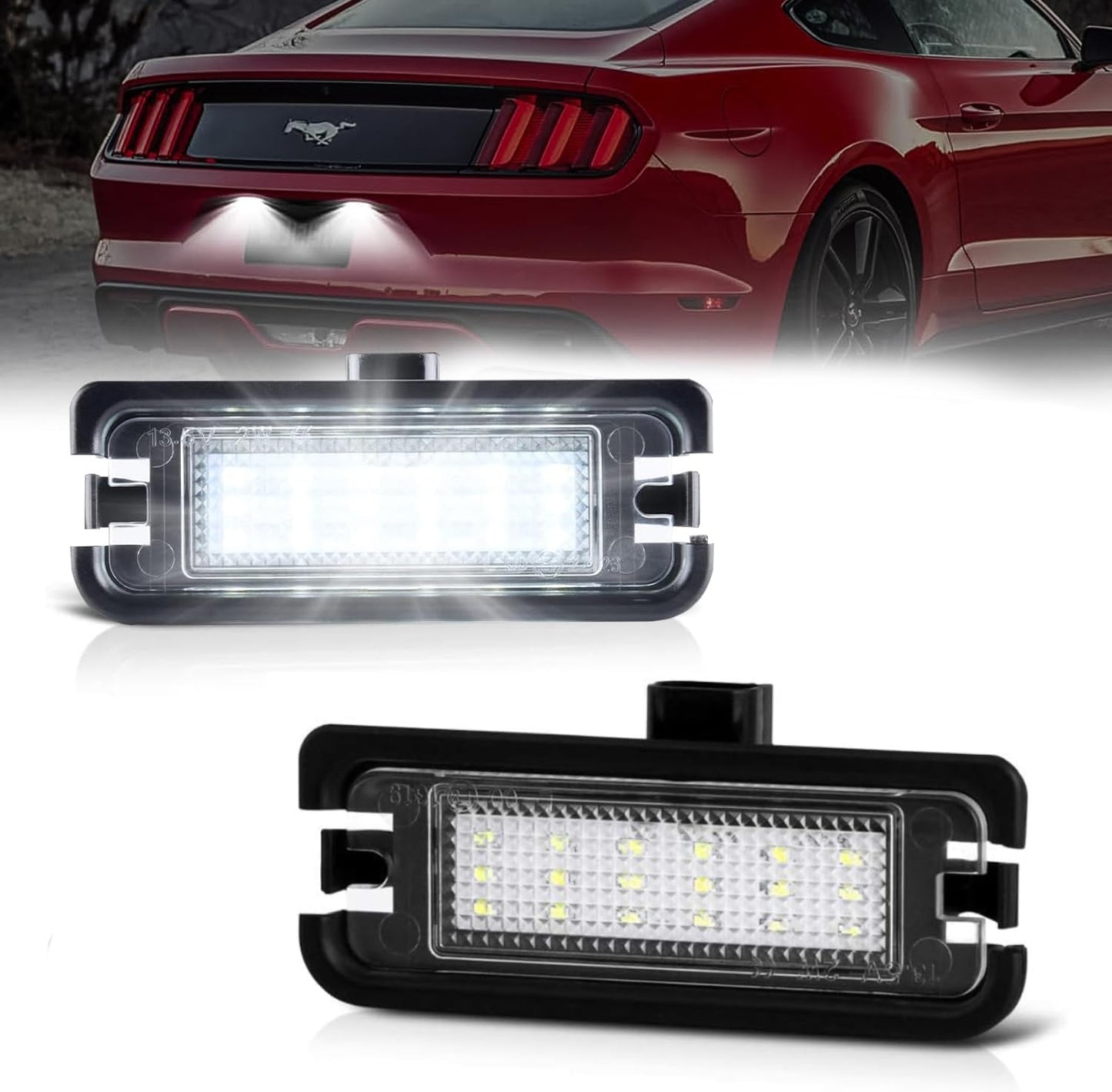 Luces LED matrícula Ford Mustang 6000K pack 2