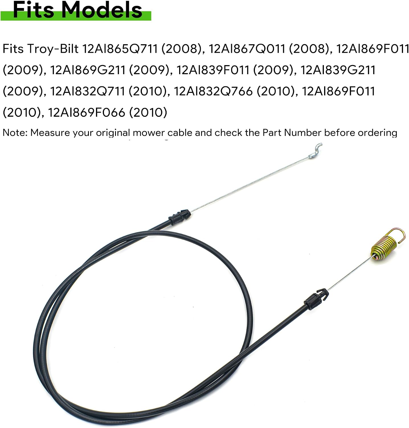 Cable acelerador Troy-Bilt reemplaza 746-04440
