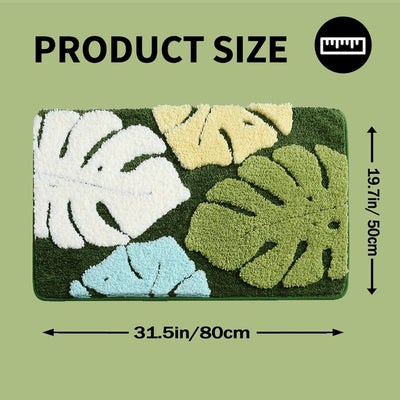 Alfombra baño musgo suave antideslizante absorbente lavable