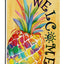 Bandera jardín piña amarillo pastel decoración exterior