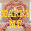 Letras LED Marry Me para decoración boda
