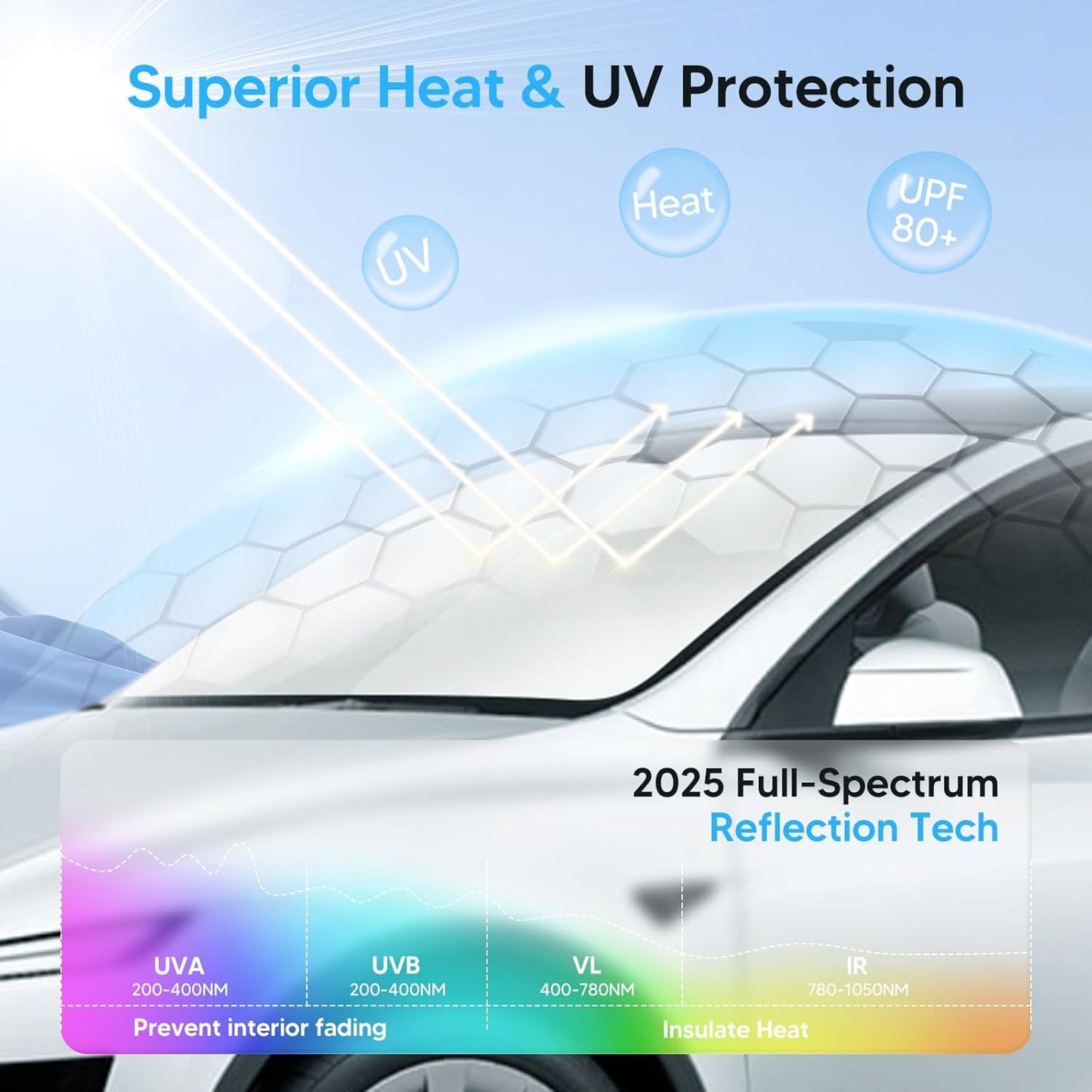Parasol plegable para Chrysler 200 11-18 bloquea UV