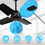 Plumero ventilador poste extensión ajustable Azul