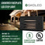 Luz LED 12V 3W superficie rejilla horizontal IP65 escalones