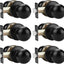 Pomos negros puerta armario interior sin llave set 6