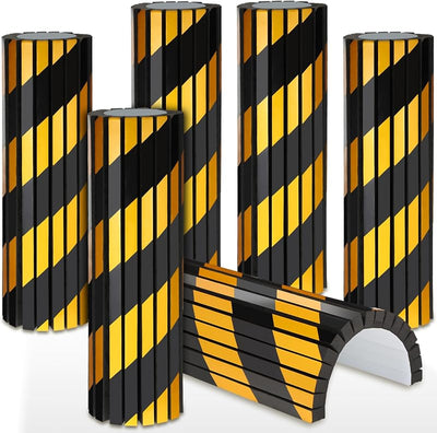 Protector pared garaje 6uds reflectante espuma negro amarillo
