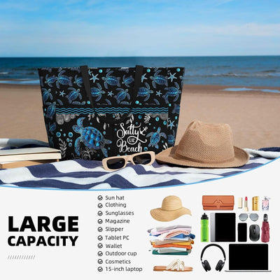 Bolsa playa impermeable mujer plegable con bolsillos