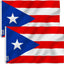2 Banderas Puerto Rico 3x5ft Poliéster Doble Costura