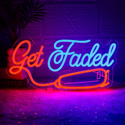 Letrero neón regulable para peluquería barbería estudio