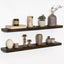 Estantes flotantes madera olmo 36pulg set 2 para cocina