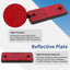 10 Reflectores Rectangulares Rosca Roja para Vehículos