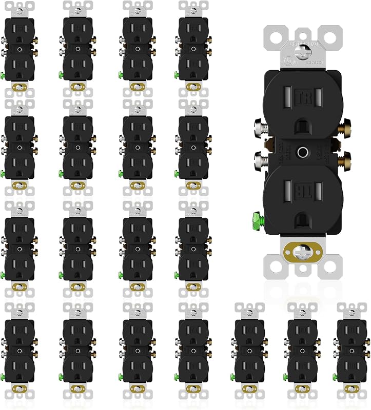 Tomacorrientes dúplex 15A 125V conexión a tierra resistente