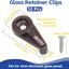 50 Clips Plástico para Colgar Espejos y Ventanas Marrón