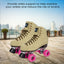 Patines gamuza marrón ruedas poliuretano rosa 85A ABEC 3