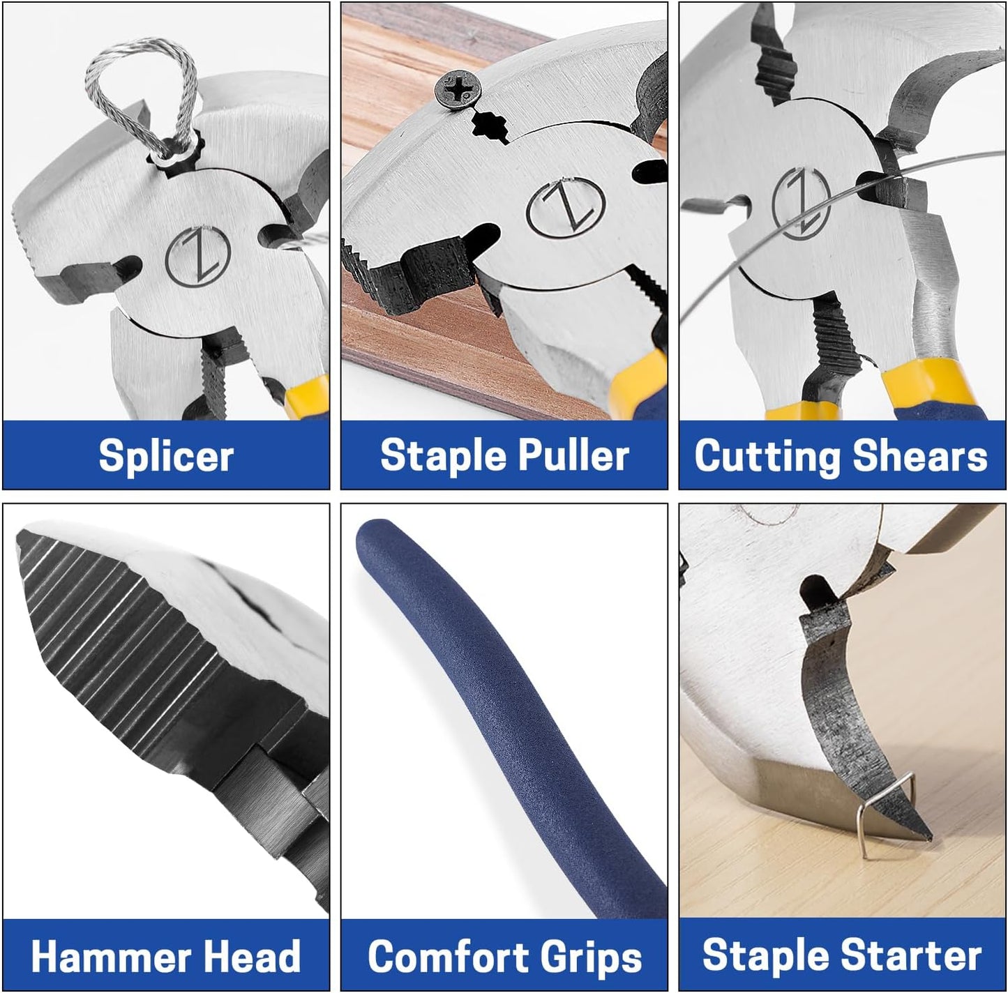 Alicates esgrima 10" corte alambre extractor clavos
