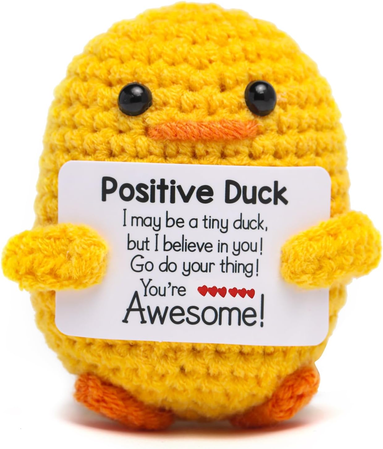 Pato de ganchillo decorativo regalo inspiracional