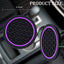 Set 2 Pzas Posavasos Antiderrap para Auto Negro y Morado