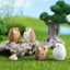 Mini búhos decoración jardín hadas macetas bonsái