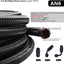 Kit manguera combustible 3/8 pulg acero inox trenzado 10pies