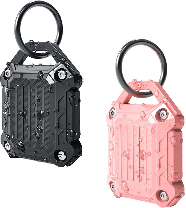 Funda impermeable Airtag compatible con Apple Air Tag negro y rosa
