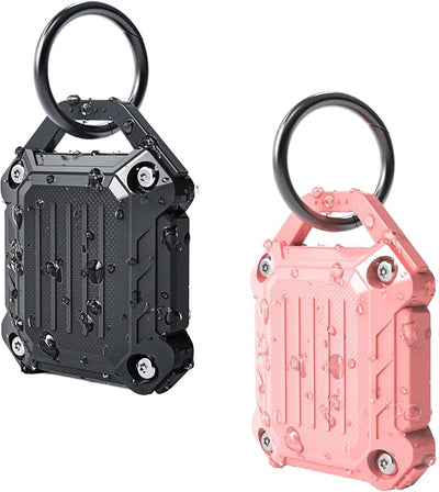 Funda impermeable Airtag compatible con Apple Air Tag negro y rosa