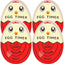 Temporizador huevo cambia color rojo set 4